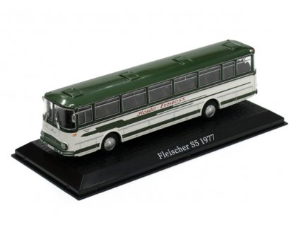Časopis s modelem - Fleischer S5 1977 - autobus - Bus Collection  Fleischer S5 1977 - autobus - Bus Collection - kovový model  autobusu