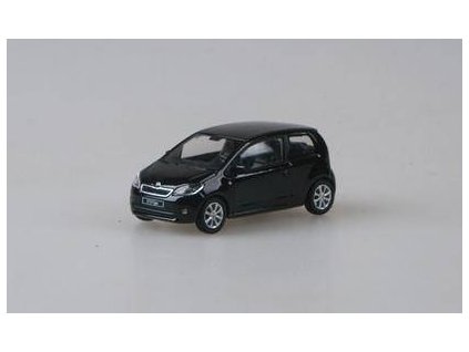 Škoda Citigo 3D černá 1:43 - Abrex  Škoda Citigo 3dveřové 2011 - Černá Deep Metalíza - kovový model auta