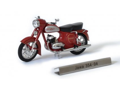 JAWA 354-04 1:24 East European Motorbikes časopis s modelem  JAWA 354 04 - kovový model motorky