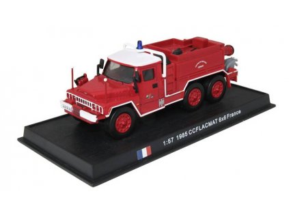 08 - Časopis s modelem - CCFLACMAT 6x6 France  1985 skala 1/57 -  CCFLACMAT 6x6 France  1985  z časopisu Kolekce hasičských vozidel