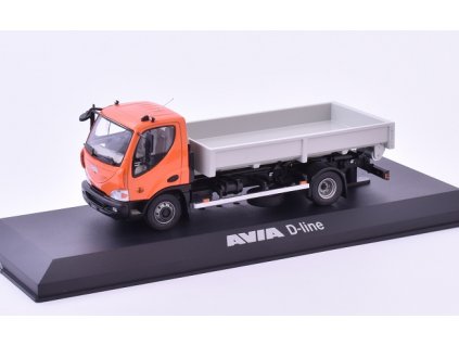 Avia D-Line Container oranžová/šedá 1:43 - FOXToys časopis s modelem  Avia D-Line Container - kovový model auta