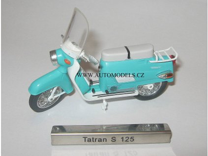 Tatran S 125   v měřítku 1/24 - East European Motorbikes  Tatran S125  - kovový model motorky