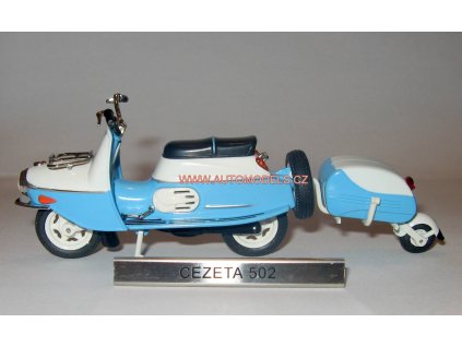 Cezeta 502 v měřítku 1/24 - East European Motorbikes  Cezeta 502 - kovový model motorky