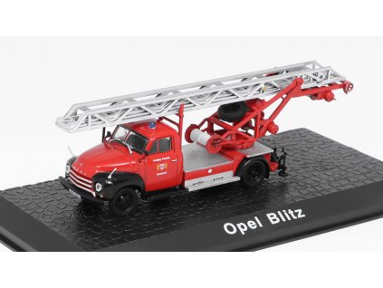 Magirus DL 18 Opel Blitz 1:72 - Atlas časopis AutoModels s modelem  Opel Blitz Magirus DL 18 - kovový model auta