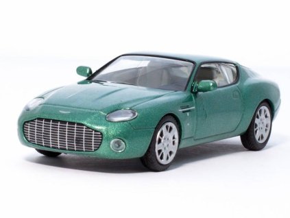 Aston Martin DB7 Zagato 1:43 - Superauta DeAgostini časopis s modelem  Aston Martin DB 7 Zagato - kovový model auta z časopisu Superkary - Superauta