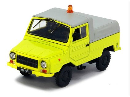 LuAZ 2403 letištní tahač 1:43 - Auto ve službě časopis s modelem #47  LuAZ-2403 - kovový model auta