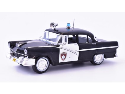 Ford Fairlane - 1956 Detroit Police 1:43 - Policejní  auta časopis s modelem  Ford Fairlane 1956 Detroit Police - Policejní auta