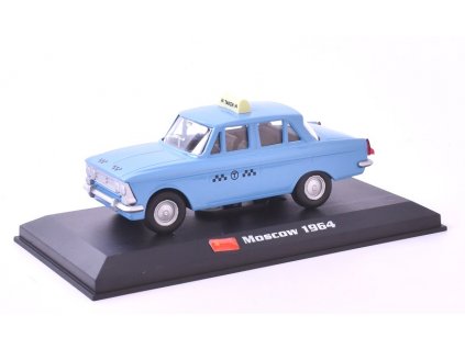 Moskvič 408 1:43 Moskva - 1964 - Taxíky světa časopis s modelem  Moskvič 408 Moskva - 1964 - kovový model taxi