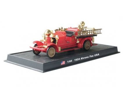 28 - Ahrens Fox USA 1924 - hasičské auto - z časopisu Kolekce hasičských vozidel  Ahrens Fox USA 1924- hasičské auto - z časopisu Kolekce hasičských vozidel - kovový model