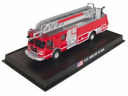 41 - HP 75 - hasičské auto - z časopisu Kolekce hasičských vozidel  HP 75  - hasičské auto - z časopisu Kolekce hasičských vozidel - kovový model