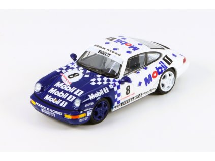 Porsche 911 964 RS Mobil1 Carrera Cup #8 1992 modrá 1:64 - Spark Model  Porsche 964 - kovový mode
