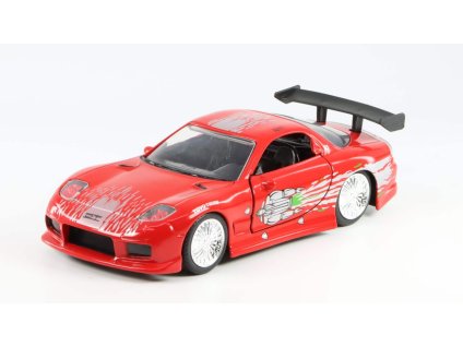 Mazda Dom's RX-7 1993 červená z filmu Fast and Furious 1:43 - Jada Toys  Mazda RX-7 - kovový model