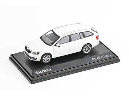 Škoda Octavia III Combi bílá 1:43 - Abrex  Škoda Octavia 3 - kovový model