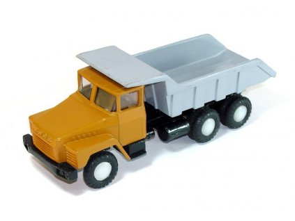 KrAZ - stará hračka (kovový model) z SSSR - nákladní auto časopis s modelem  KrAZ - stará hračka z SSSR  - nákladní auto   - kovový model auta