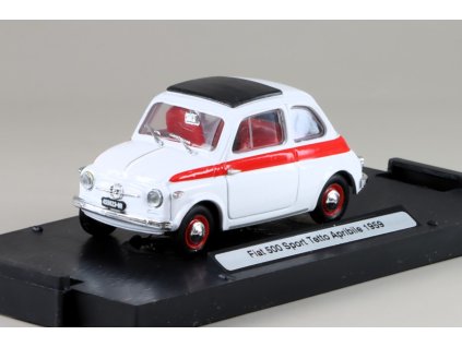 Fiat 500 Sport Tetto Apribile 1959 1:43 - DeAgostini časopis s modelem  Fiat 500 Sport - kovový model