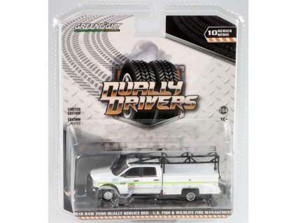 Dodge Ram 3500 Dually Service Bed U.S. Fish Wildlife Fire Management 2018 1:64 - GreenLight  Dodge Ram - kovový model