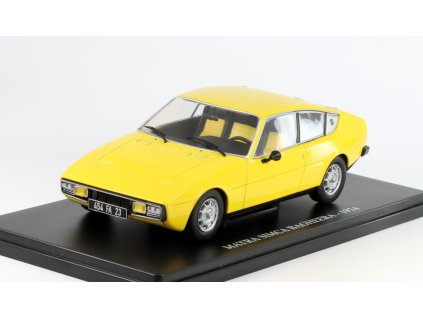 Matra Simca Bagheera 1974 žlutá 1:24 -  časopis s modelem  Matra Simca - kovový model