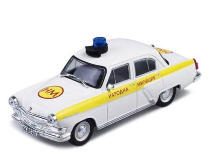 GAZ-21 Volha Policie Bulharsko 1:43 - Policejní  auta časopis s modelem  GAZ M21 Volha - Policejní auta