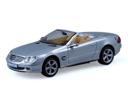 Mercedes-Benz SL 600 Cabrio 1:43 - Superauta DeAgostini časopis s modelem #76  Mercedes SL600 Cabrio - kovový model auta z časopisu Superkary - Superauta