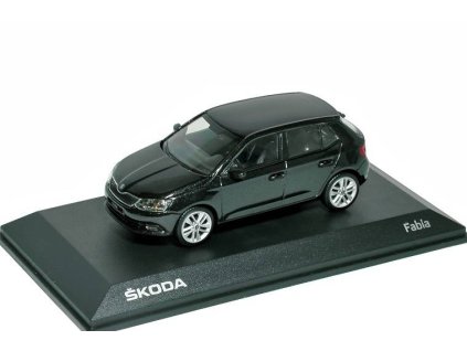Škoda Fabia A06 černá 1:43  Škoda New Fabia III -  kovový model auta