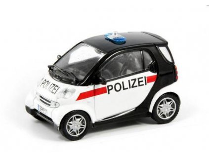 Smart City Coupe 1:43 - Policejní auta světa časopis s modelem #45  Smart City Coupe Police car - kovový model auta