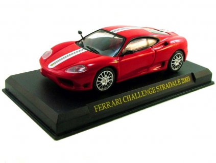 Časopis s modelem Ferrari Challenge Stradale 2003 - z časopisu Ferrari Coll.  Ferrari Challenge Stradale 2003 - kovový model auta