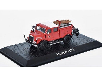 Horch H3A Hasiči 1:72 - Atlas časopis s modelem  Horch H3A Hasiči - kovový model auta