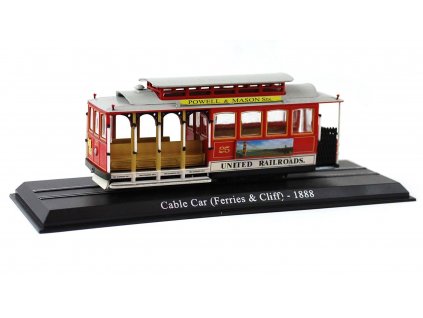 Cable Car (Ferries and Cliff) 1888 1:87 Atlas - časopis s modelem  Cable Car - kovový model tramvaje