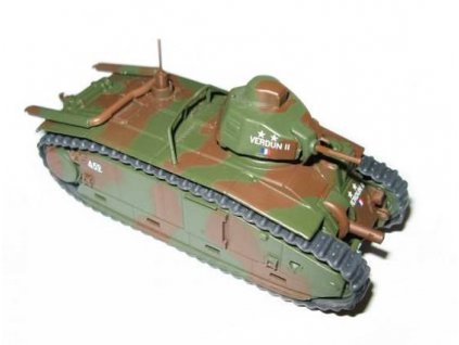 B1bis 1:72 Světová bojová vozidla - časopis s modelem #26  B1bis tank - kovový model tanku