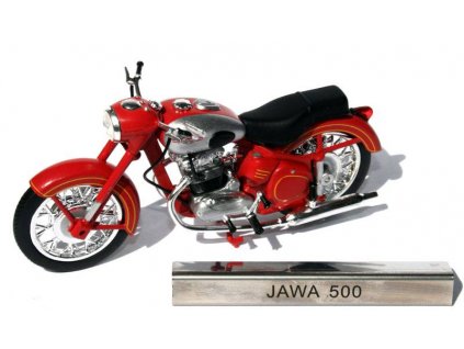 Jawa 500 1:24 - East European Motorbikes časopis s modelem  Jawa 500 - kovový model motorky