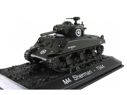 11 - Časopis s modelem - M4 Sherman - Tanky světa  Časopis s modelem M4 Sherman - kovový model tanku