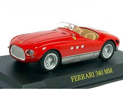 Časopis s modelem Ferrari 340 MM - z časopisu Ferrari Collection  Časopis s modelem Ferrari 340 MM - kovový model auta