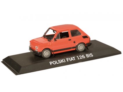 30 - Časopis s modelem - Polski Fiat 126p BIS - Zlatá kolekce aut PRL-u  Časopis s modelem Fiat 126p BIS - kovový model auta