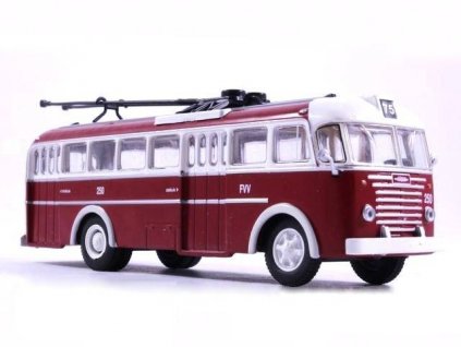 Ikarus 60T 1952 trolejbus - Ikarus Collection 1/72  Ikarus 60T 1952 trolejbus - kovový model autobusu