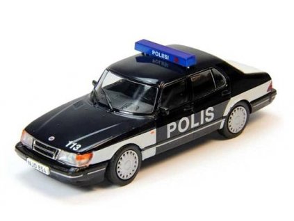 72 - Časopis s modelem - Saab 900 Turbo - Policejní auta světa  72 - Časopis s modelem  - Saab 900 Turbo - kovový model auta