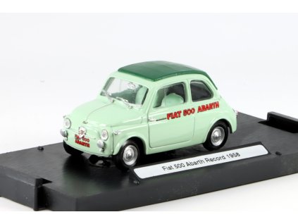 Fiat 500 Abarth Record 1958 1:43 - DeAgostini časopis s modelem  Fiat 500 Abarth - kovový model