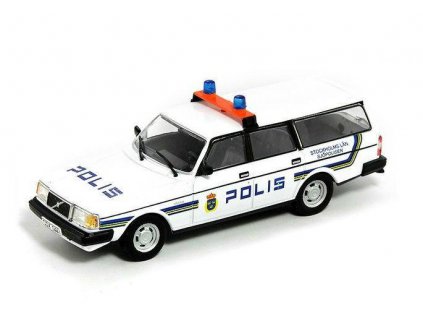 31 - Časopis s modelem - Volvo 240 - Kultowe wozy policyjne  31 - Časopis s modelem Volvo 240 - kovový model auta