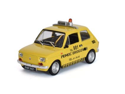 Fiat 126p Pomoc drogowa 1:43 - Kultovní auta PRL-u Speciální časopis s modelem  Fiat 126P Pomoc drogowa - kovový model auta