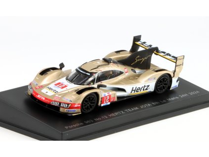 Porsche 963 #12 Hertz Team Jota 8th Le Mans 24H 2024 1:64 - Spark Model  Porsche 963 - kovový model