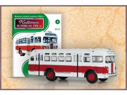 ZIS - 155 1:72 - Kultovní Autobusy PRL-u časopis s modelem #4  ZIS-155 - Kultovní Autobusy PRL-u kovový model