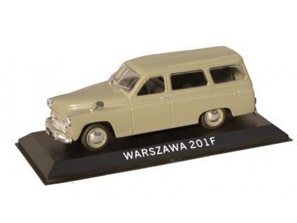 48 - Časopis s modelem - Warszawa 201F - Zlatá kolekce aut PRL-u  Warszawa 201F - kovový model auta