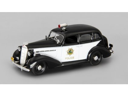 Buick Special 1936 1:43 - Policejní auta světa časopis s modelem  Buick Special Policie - kovový model auta