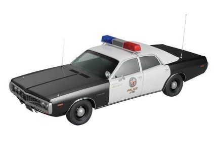 44 - Časopis s modelem - Dodge Coronet - Kultowe wozy policyjne  Časopis s modelem Dodge Coronet - kovový model auta
