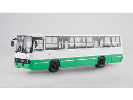 Ikarus 260.06 - 1:43 MODIMIO - Naše autobusy časopis s modelem #25  Ikarus-260 - kovový model autobusu