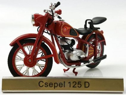Csepel 125 D  v měřítku 1/24 - East European Motorbikes  Csepel 125D - kovový model motorky