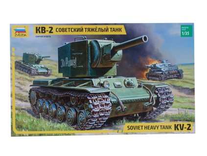 Tank KV-2 - 1:35 Zvezda - stavebnice  Tank KV 2 - modelKIT