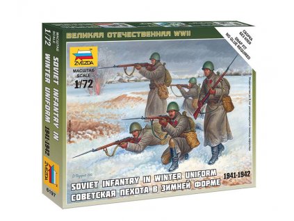 Sada figurek Sovětská pěchota - zimní uniforma - 1:72 Zvezda  Sovětská pěchota - zimní uniforma - ModelKIT