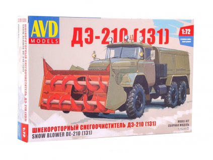 ZIL-131 Sněhová fréza DE-210 1:72 - AVD  ZIL 131 Sněhová fréza DE-210 - stavebnice KIT