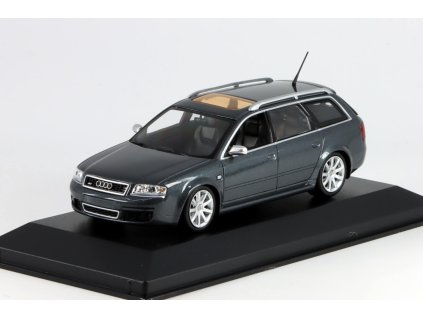 Audi RS6 Avant 2002 šedá 1:43 - MAXICHAMPS  Audi RS6 - kovový model