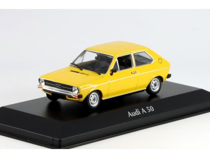 Audi A50 1975 žlutá 1:43 - MAXICHAMPS  Audi A50 - kovový model